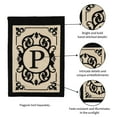 thumbnail image 5 of Evergreen Applique Double Sided Garden Flag - Cambridge Monogram P, High Quality Nylon, Decorative Seasonal Flag, Size - 12.5" x 18", 5 of 5