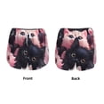 thumbnail image 3 of Susaid Cute Kittens Group Portrait Print Women's High Waisted Running Shorts Quick Dry Athletic Gym Track Workout Shorts Zip Pocket-Large, 3 of 7