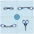 thumbnail image 4 of JubileeYarn Foldy Friends Foldable Scissors TSA Compliant and Portable, Compact, Safe Travel Scissors, Stainless Steel Retractable, Yellow - 30 Units, 4 of 4