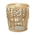 thumbnail image 1 of Baxton Studio Edena Moderne Bohème Brun Naturel Fini Table d'Appoint en Rotin, 1 of 5