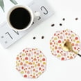 thumbnail image 5 of Kll Octagon Drink Coasters Set Of 4,Pu Leather Absorbent Coasters Set Decorative Coffee Cup Coasters Housewarming Gift For Home Decor-Cute Cartoon Mushrooms, 5 of 9