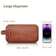thumbnail image 2 of Neceser de viaje Ezday para hombre y mujer de piel marrón, 2 of 9