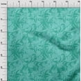 thumbnail image 2 of oneOone Polyester Lycra Turquoise Blue Fabric Florals Sewing Material Print Fabric By The Yard 56 Inch Wide, 2 of 4