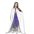 thumbnail image 4 of Honeii Colorful Floral Jellyfish Print Poncho Cape, Cloak Coat, Snuggly Hooded Wearable Blanket, Hooded Cape For Teenagers,Halloween Costumes-Large, 4 of 7