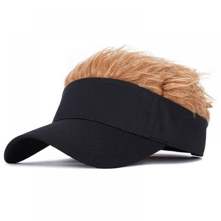 Golf Cap for Men Women,Adjustable Breathable Outdoor Sports Fake Hair Sun Visor  Hat Camping Hiking