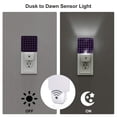 thumbnail image 3 of Rocae Purple Black Plaid for 0.5W Plug in Night Light, Dusk to Dawn, Bright Nightlight Auto-On/Off-EU, 3 of 7