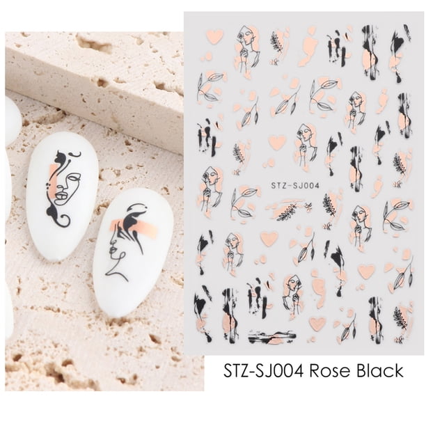 Uñas postizas, pegatinas para uñas, regalos para mujeres, pegatinas para uñas, pegatinas para uñas, pegatinas para uñas, pegatinas para uñas, pegatinas decorativas delicadas, pegatinas para uñas