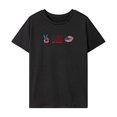 thumbnail image 1 of Camiseta para mujer de verano con cuello redondo y cuello redondo para viajes, trabajo, caminar, vacaciones XL, 1 of 7