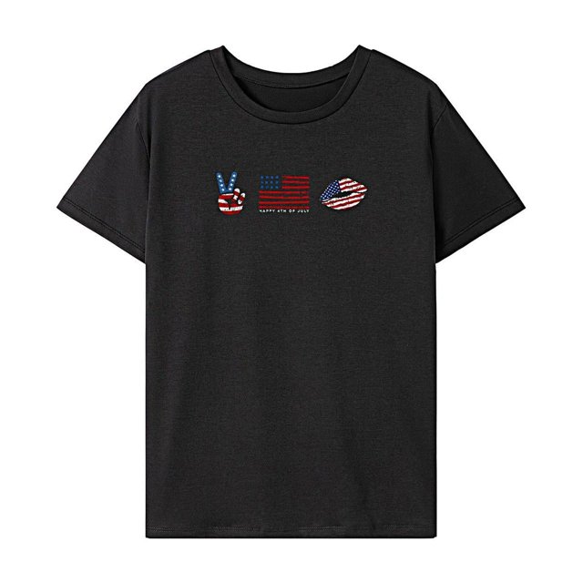 Camiseta para mujer de verano con cuello redondo y cuello redondo para viajes, trabajo, caminar, vacaciones XL