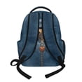 thumbnail image 3 of Xixirimido French Bulldog Denim Print 17" Multi Pockets Kids Backpack for Boys Lightweight School Bag Girls Large Bookbag for Elementary Middle High School Students, 3 of 8