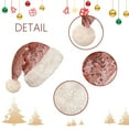 thumbnail image 7 of JeashCHAT Plush Santa Hat Sequin Christmas Hat for Adults Kids, Unisex Velvet Comfort Xmas Hat for Christmas New Year Festive Party, Holiday Supplies, 7 of 7
