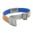 thumbnail image 2 of Medical ID Bracelets: Blue Or Orange Reversible Sport Slim Hypoallergenic Waterproof Silicone Medical Bracelet Laser Engraved Free Standard Shipping Medical Alert Wallet Card included, 2 of 9