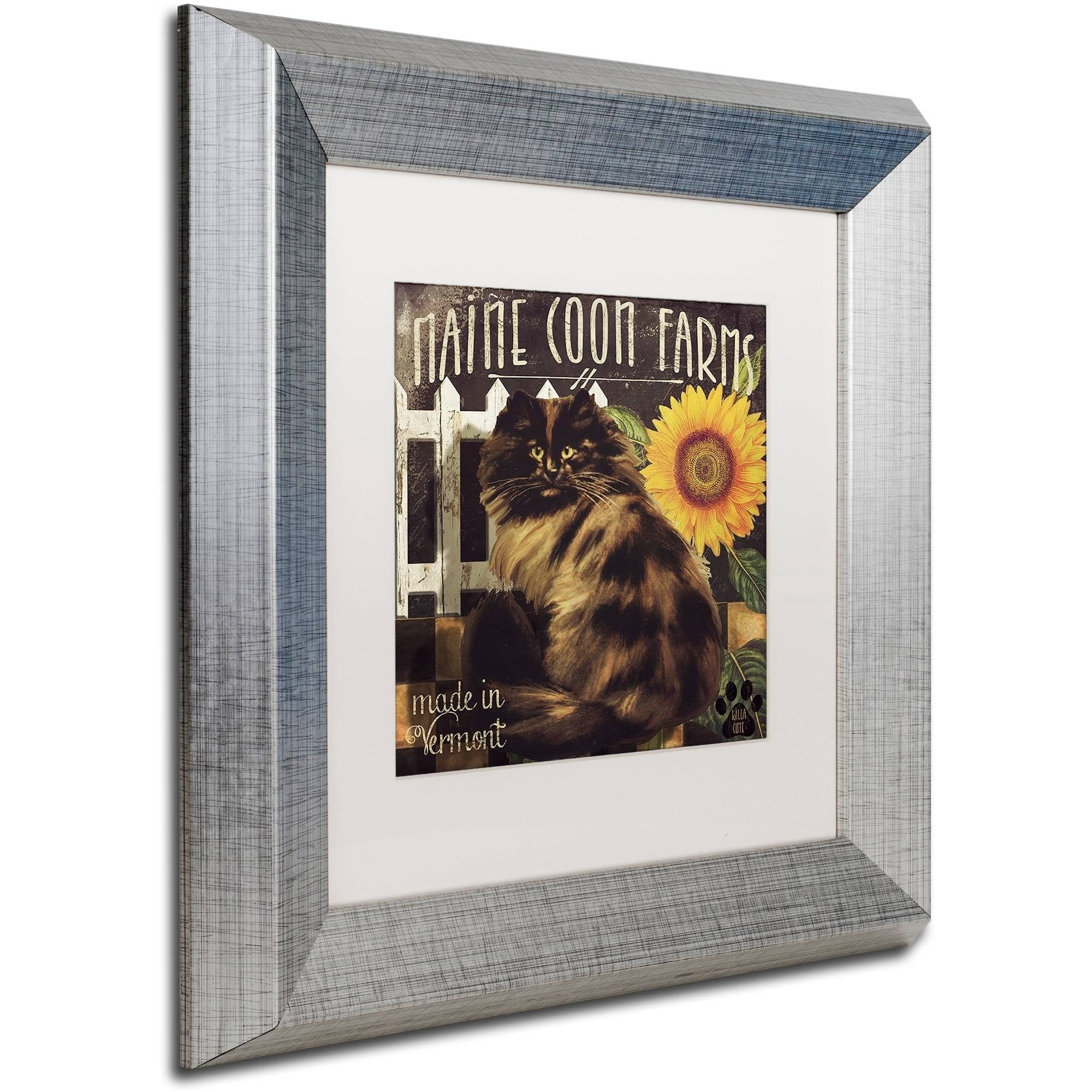 Trademark Fine Art "Vermont Farms VI" Canvas Art by Color Bakery White Matte, Silver Frame