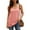 Pink, variant on QUINDOS Womens Tank Tops Gym Pink Summer Fashion Solid Lace Vest U Neck Sleeveless Blouse Suspenders Tops Womens Camisoles Plus Size
