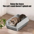 thumbnail image 6 of Stainless Steel Cat Litter Box, Open Top Anti-Splash Kitty Litter Pan with Pedal, Large Durable Metal Litter Tray for Big Cats & Multi-Cat Household, Easy Clean & Odor Resistant, 6 of 10