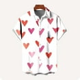thumbnail image 3 of Ceisia Fashion Unisex Men Women Casual Short Sleeve Printed Turndown Collar Button Gift Shirt, 3 of 4