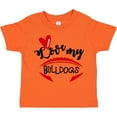 thumbnail image 3 of Inktastic Love My Bulldogs Football Boys or Girls Toddler T-Shirt, 3 of 5
