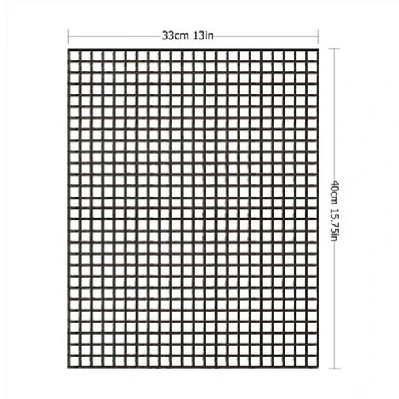 BBQ Grill Net Rectangle Wire Mesh Non-stick Meat Oven Grill Holder