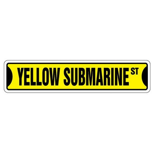 SignMission SS-Yellow Submarine 4 x 18 in. Signe de Rue Jaune de Sous-Marin