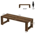 thumbnail image 3 of Tribesigns Farmhouse Dining Table for 6-8, 86 Inch Long Narrow Kitchen Table with Wood Pedestal Base for Living Room, Kitchen, Rustic Brown, 3 of 7