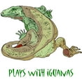 thumbnail image 2 of CafePress - Plays With Iguanas.... - Cute Infant Baby Football Bodysuit, 2 of 3