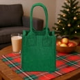 thumbnail image 4 of Portable Felt Tote Bag Cute Gift Bag for Kids Suitable for Christmas Baby Shower Birthday Holiday Party (Green), 4 of 6