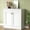 White, variant on Cozy Castle Storage Cabinet,, Accent Cabinet with Doors and Shelves, Sideboard for Kitchen, Entryway or Hallway, Free Standing Buffet Cabinet with Storage, White