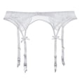 thumbnail image 1 of Cinturón de liguero de media para mujer, ultrafino, transpirable, de malla de encaje, Bowknot, liga de media sexy Jumpingount XX0185-04B, 1 of 7