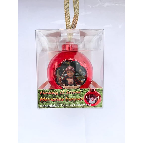 Second Recordable Red Christmas Holiday Ornament
