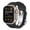 Black-sliver, variant on LEIXIUER Sports Liquid Silicone Strap with Butterfly Buckle for iwatch Series 9/8/7/6/5/4/3/2/1/SE,Ultra 2/Ultra 49mm 45mm 44mm 42mm,Luxury Mens Watch Band Compatible for Apple Watch Band