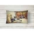 thumbnail image 2 of Carolines Treasures BDBA0118PW1216 Border Collie Dog Litter Fabric Decorative Pillow 12H x16W multicolor, 2 of 3