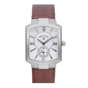 s Philip Stein Classic Square 28mm Steel MOP Dial Ladies Quartz Watch 21-CMOP