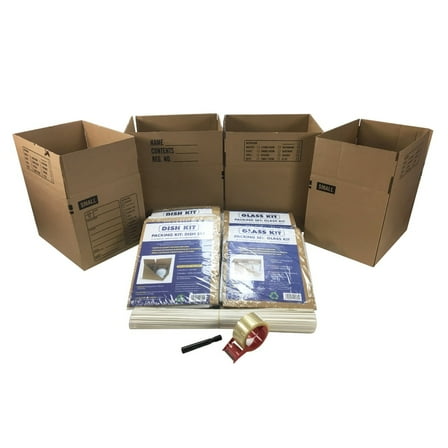UBMOVE Kitchen Moving Box & Supplies Kit #1 4 Boxes with Dish/Glass Inserts
