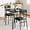 Black, variant on CABIHOME Dining Table Set of 2, Kitchen Table with Upholstered Chairs Dinning Table Set for Kitchen & Dining Room, Compact Dining Set for Small Spaces Furniture (Grey, Table with 2 Chairs)