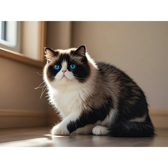 Ragdoll Cat Kitten Diamond Painting DIY Kits 5D Diamond Art Full Round Drill Rhinestones by Number Embroidery Arts and Crafts for Living Room Home Wall Decor 12x16 inch / 30x40cm