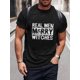 thumbnail image 1 of Camiseta gráfica de marido brujo para hombre: camiseta informal de manga corta, perfecta para verano y actividades al aire libre. Camisetas de ocio., 1 of 5