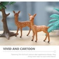 thumbnail image 6 of 12 Pieces Woodland Animals Figures Mini Deer Figurines Miniature Toys Cake Toppers for Christmas Birthday Party Shower Decoration Favors,Christmas Village Accessories.(B), 6 of 8
