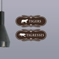 thumbnail image 3 of Designer Tigers and Tigresses, Novelty Restroom Signs, Set of 2 (Lt Gray) - Large, 3 of 5