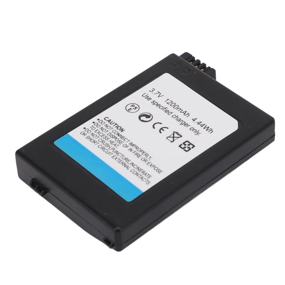 Lithium Ion Rechargeable Battery, Full Decoding Fire Resistant 3.7V Handheld Gaming Console Battery 1200mAh PCM Intelligent Chip for Replacement