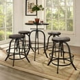 thumbnail image 6 of Modway Gather 5 Piece Round Adjustable Pub Set in Black, 6 of 6