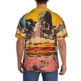 thumbnail image 3 of Vsdgher Psychedelic Band Hotdog Art Men's Cuban Shirt, Hawaiian Shirts, Business Casual Button Down Shirts, Short Sleeve Shirt-Small, 3 of 5