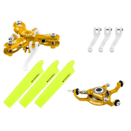 Microheli CNC Triple Yellow Blades Conversion set (GOLD) - BLADE MCPXBL / BL2