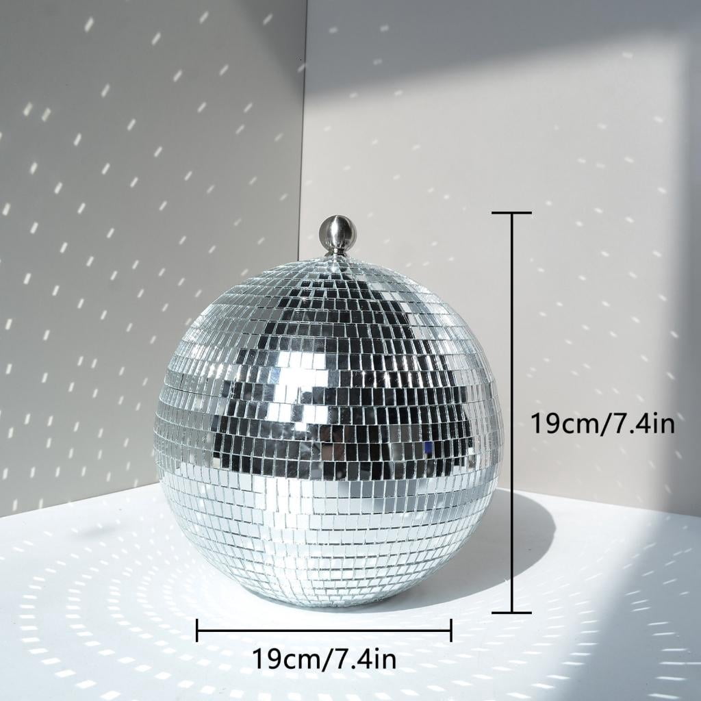 Giaone Unique Discos Ball Ice Container Preserves Beverages Chilling Reflective Mirrored Wine Coolers Container for Partie