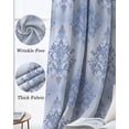 thumbnail image 3 of Blue Boho Floral Blackout Curtains for Bedroom Living Room Darkening Curtains 63 Inches Long Vintage Ethnic Tribe Abstract Art Window Curtain 2 Panels Set Window Treatment Grommet Drapes 42"x63", 3 of 9