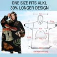 thumbnail image 4 of Oversized Wearable Blanket Hoodie,Red Mushroom Butterfly Black Pattern Sherpa Blanket Hoodie with Super Pockets,Super Warm Fuzzy Pullover for Women & Men, 4 of 6