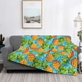 thumbnail image 2 of Fotbe Pineapple Manta de Franela con Estampado, Manta Ultrasuave para Cama, Sofá, Auto, Hipoalergénica y Antibolitas-80"x60", 2 of 6
