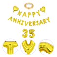 thumbnail image 4 of SHOWERORO 1Set Square Golden Wedding Anniversary Balloons 40Inch for Home Decoration and Photo Background, 4 of 8
