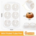 thumbnail image 2 of Set de 2 Moldes Mini Bundt de Silicona con Refuerzo Metálico y Asas 6 Cavidades Antiadherentes para Chocoflan Donas y Postres, 2 of 4