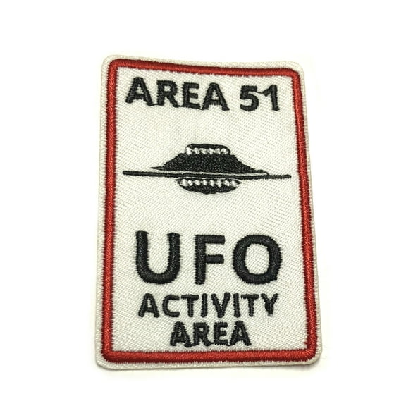UFO Area 51 Embroidered Patch Iron/Sew-On Applique X-Files Cryptid Mystery