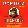 thumbnail image 3 of Retrolabel 12x12 Black Modern Framed Museum Art Print Titled - Portola Brand Pilchards, 3 of 5